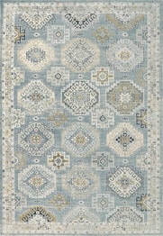Dynamic Rugs ANNALISE 7607-581 Blue and Beige and Cream